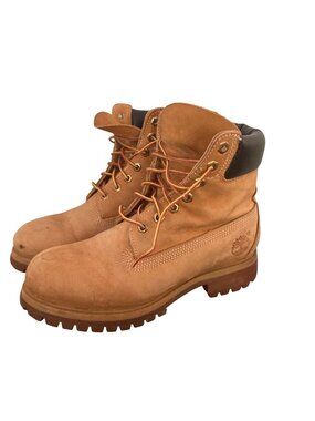 Timberland Mens Classic Leather Tan Boots Size 7 Rugged Sole Durable Upper